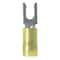 Panduit Fork Terminal, #10 Stud Size, 10 AWG, 600 V, Nylon Insulated, Yellow, 500 PK PN10-10LF-D - alternate 1